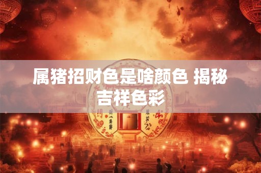 属猪招财色是啥颜色 揭秘吉祥色彩