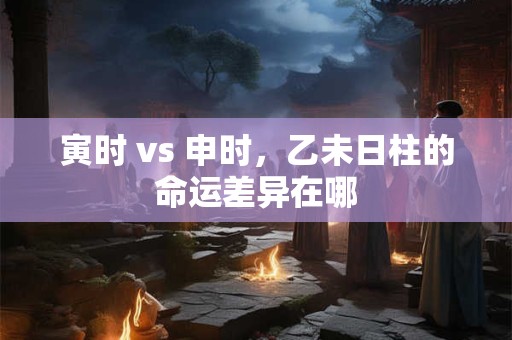 寅时 vs 申时，乙未日柱的命运差异在哪