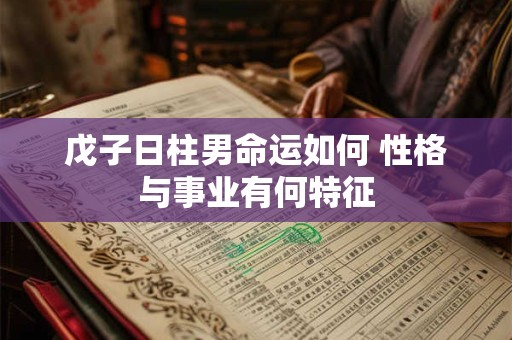 戊子日柱男命运如何 性格与事业有何特征 戊子日柱男命运如何 性格与事业有何特征