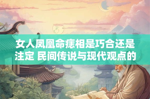女人凤凰命痣相是巧合还是注定 民间传说与现代观点的对决