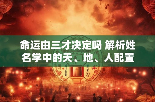 命运由三才决定吗 解析姓名学中的天、地、人配置