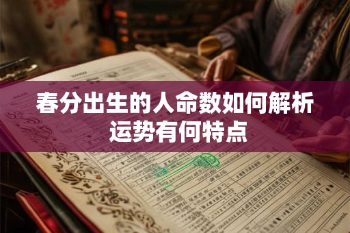 春分出生的人命数如何解析 运势有何特点