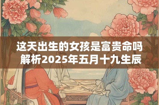 这天出生的女孩是富贵命吗 解析2025年五月十九生辰运势