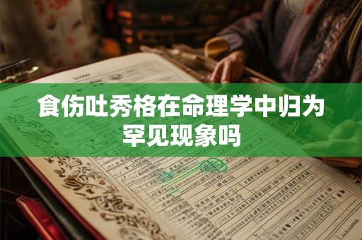 食伤吐秀格在命理学中归为罕见现象吗