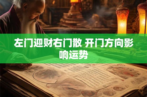 左门迎财右门散 开门方向影响运势