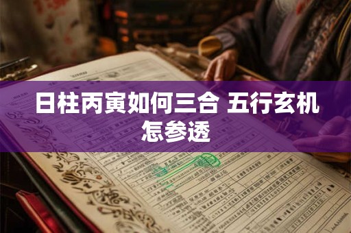 日柱丙寅如何三合 五行玄机怎参透