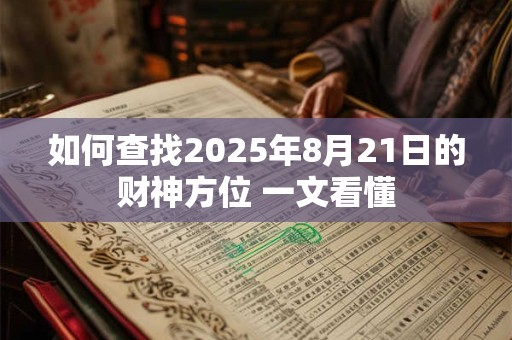 如何查找2025年8月21日的财神方位 一文看懂