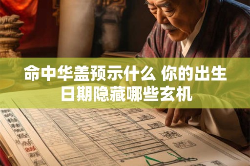 命中华盖预示什么 你的出生日期隐藏哪些玄机