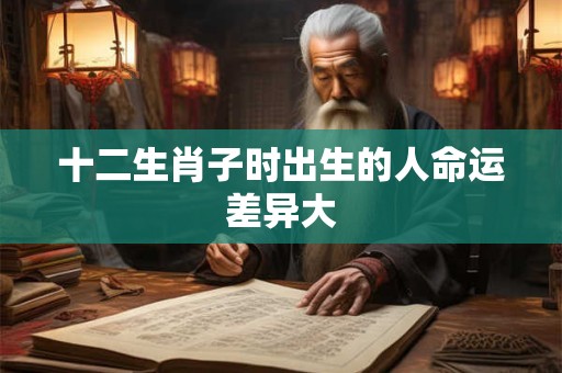 十二生肖子时出生的人命运差异大