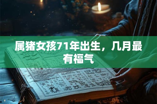 属猪女孩71年出生，几月最有福气