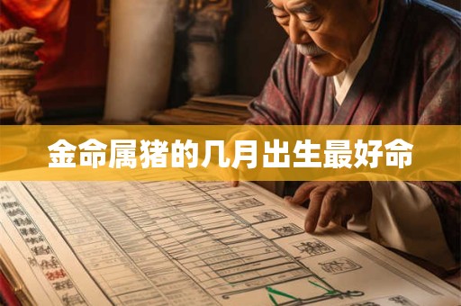 金命属猪的几月出生最好命