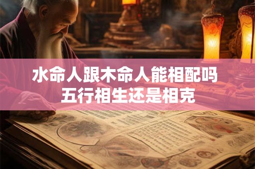 详细阅读:水命人跟木命人能相配吗 五行相生还是相克 水命人跟木命人能相配吗 五行相生还是相克