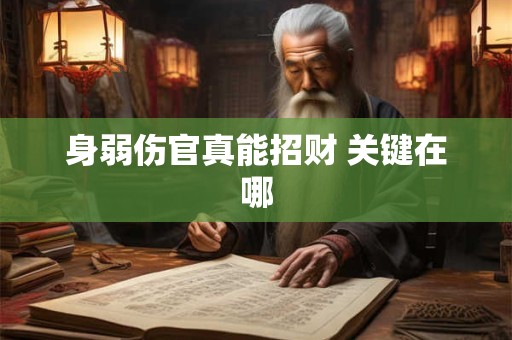 身弱伤官真能招财 关键在哪