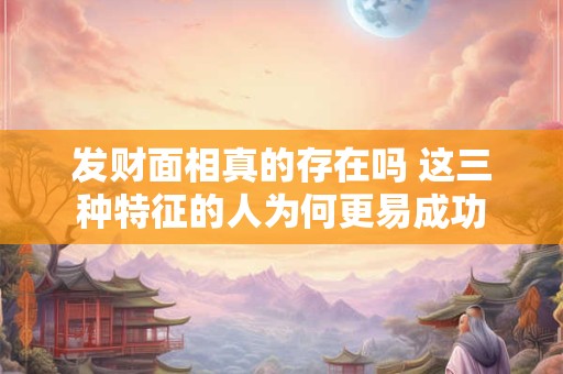 发财面相真的存在吗 这三种特征的人为何更易成功