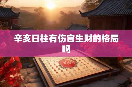 辛亥日柱有伤官生财的格局吗