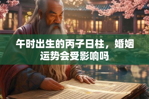 午时出生的丙子日柱，婚姻运势会受影响吗