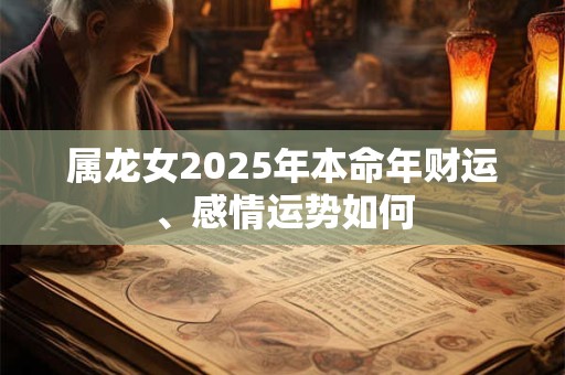 属龙女2025年本命年财运、感情运势如何