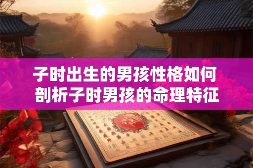子时出生的男孩性格如何 剖析子时男孩的命理特征