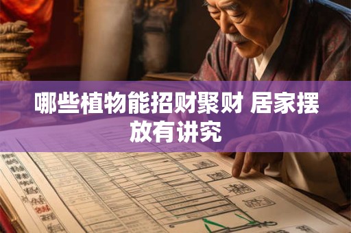 哪些植物能招财聚财 居家摆放有讲究