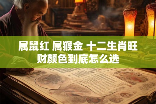 属鼠红 属猴金 十二生肖旺财颜色到底怎么选