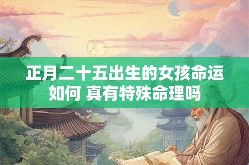 正月二十五出生的女孩命运如何 真有特殊命理吗