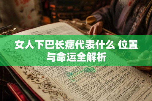 女人下巴长痣代表什么 位置与命运全解析