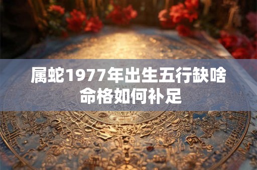 属蛇1977年出生五行缺啥 命格如何补足