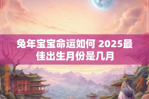兔年宝宝命运如何 2025最佳出生月份是几月