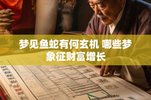 梦见鱼蛇有何玄机 哪些梦象征财富增长