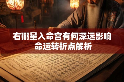 详细阅读:右弼星入命宫有何深远影响 命运转折点解析 右弼星入命宫有何深远影响 命运转折点解析