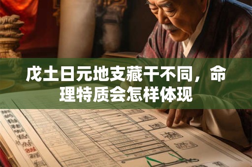戊土日元地支藏干不同，命理特质会怎样体现