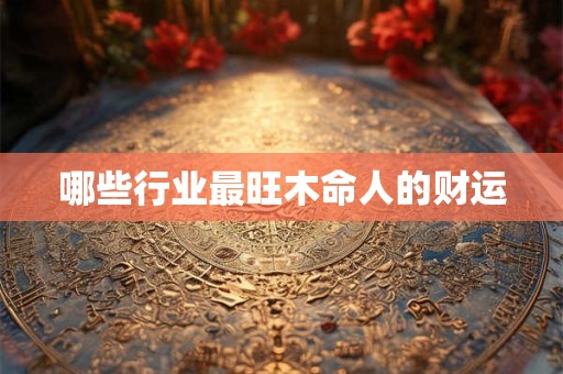 哪些行业最旺木命人的财运