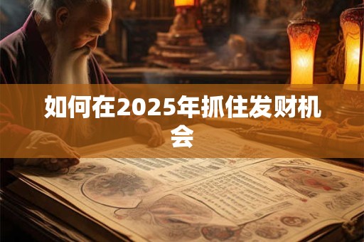 如何在2025年抓住发财机会