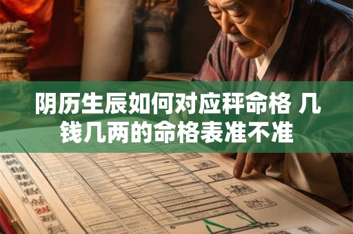 阴历生辰如何对应秤命格 几钱几两的命格表准不准