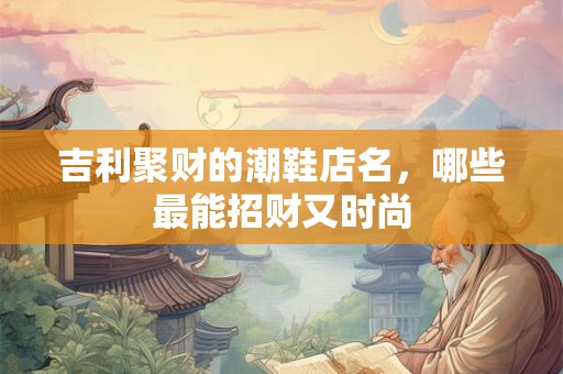 吉利聚财的潮鞋店名，哪些最能招财又时尚