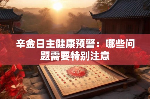 辛金日主健康预警：哪些问题需要特别注意
