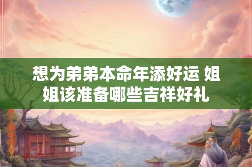 想为弟弟本命年添好运 姐姐该准备哪些吉祥好礼