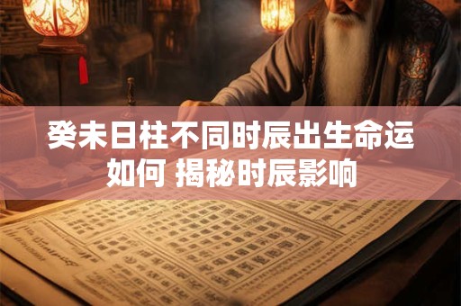 癸未日柱不同时辰出生命运如何 揭秘时辰影响