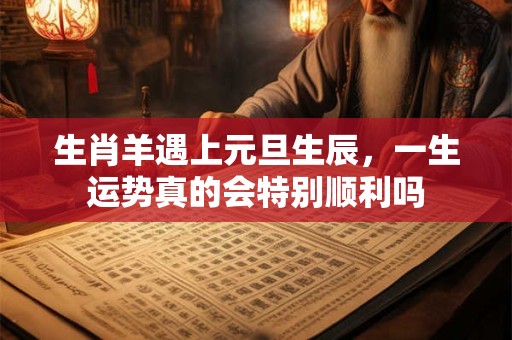 生肖羊遇上元旦生辰，一生运势真的会特别顺利吗