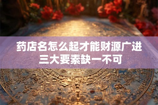 药店名怎么起才能财源广进 三大要素缺一不可