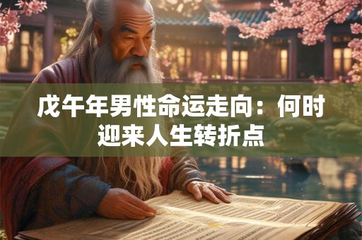戊午年男性命运走向：何时迎来人生转折点