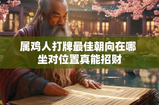 属鸡人打牌最佳朝向在哪 坐对位置真能招财