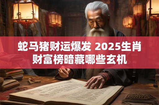 蛇马猪财运爆发 2025生肖财富榜暗藏哪些玄机