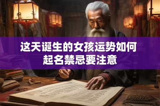 这天诞生的女孩运势如何 起名禁忌要注意