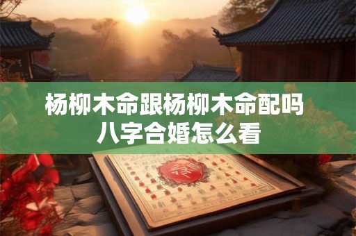 杨柳木命跟杨柳木命配吗 八字合婚怎么看