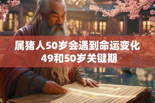 属猪人50岁会遇到命运变化 49和50岁关键期