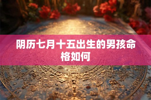 阴历七月十五出生的男孩命格如何