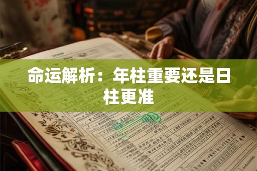 命运解析：年柱重要还是日柱更准