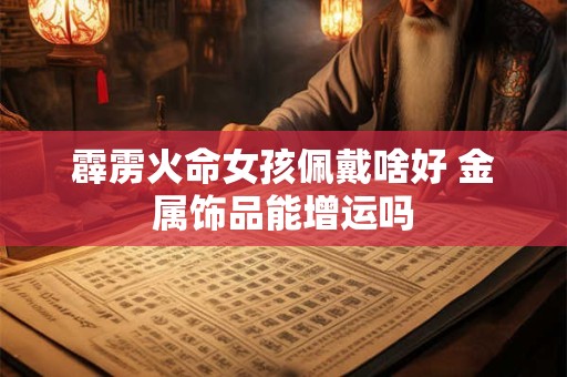 霹雳火命女孩佩戴啥好 金属饰品能增运吗