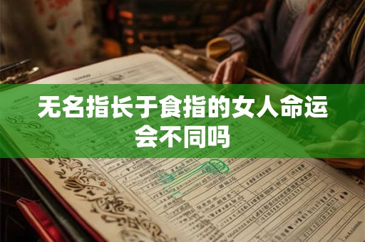 无名指长于食指的女人命运会不同吗